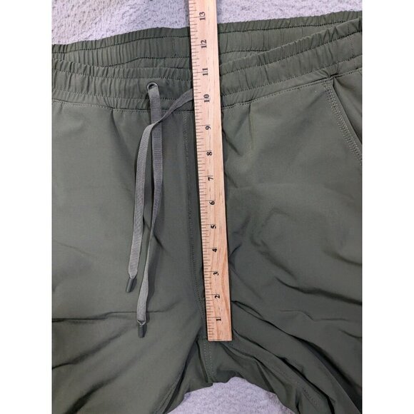 Eddie Bauer Fleece Lined Pants Womens 12 Green Zip Cargo Hiking Elastic Cuffs - Picture 10 of 14